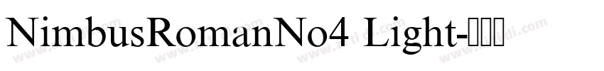 NimbusRomanNo4 Light字体转换